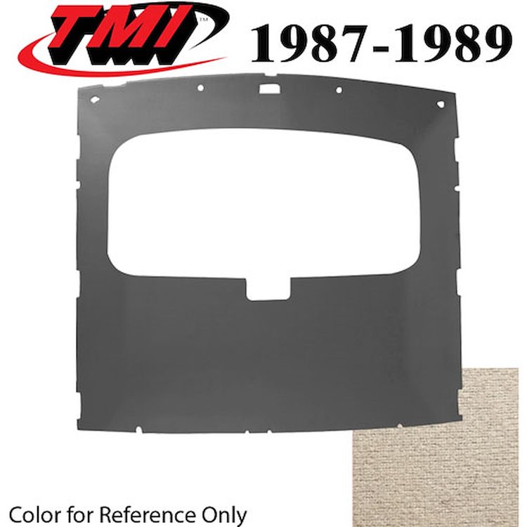 20-73004-1853X SMOKE GRAY FOAM BACK CLOTH - 1987-89 MUSTANG COUPE SUNROOF HEADLINER SMOKE GRAY FOAM BACK CLOTH