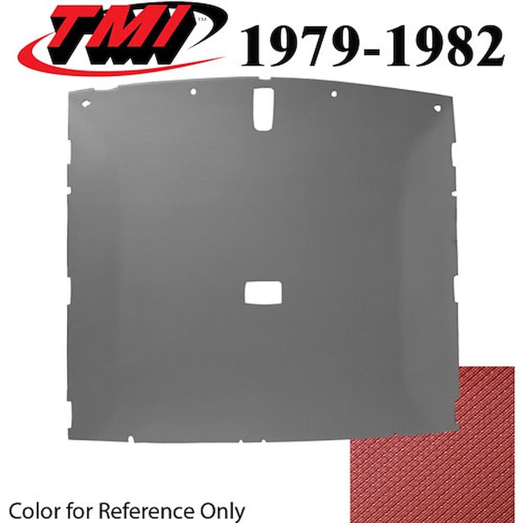 20-73009-850 MEDIUM RED FOAM BACK TIER GRAIN VINYL - 1979-82 MUSTANG COUPE HEADLINER MEDIUM RED FOAM BACK TIER GRAIN VINYL