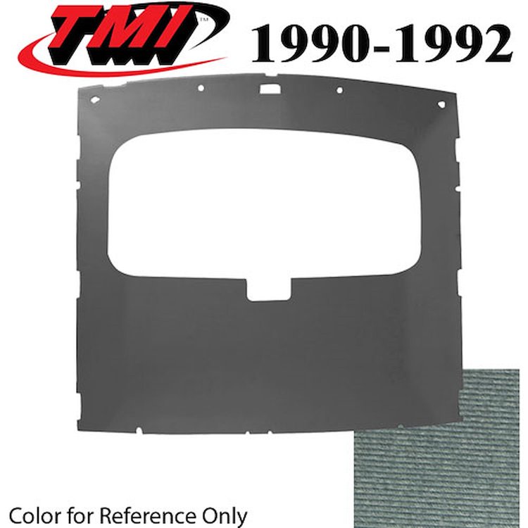 20-75004-1908 CRYSTAL BLUE FOAM BACK CLOTH - 1990-92 MUSTANG HATCHBACK SUNROOF HEADLINER CRYSTAL BLUE FOAM BACK CLOTH