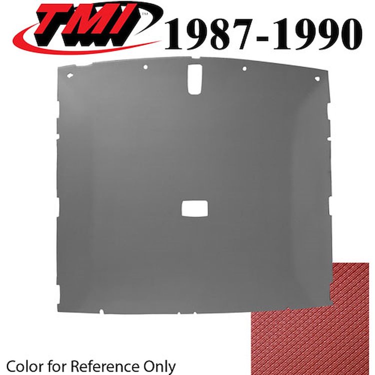 20-75005-850 SCARLET RED FOAM BACK TIER GRAIN VINYL - 1987-90 MUSTANG HATCHBACK HEADLINER SCARLET RED FOAM BACK TIER GRAIN VINYL
