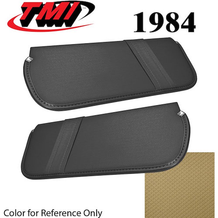 21-73009-1435 DESERT TAN 1984 NOT OE - 1979-82 MUSTANG SUNVISORS STANDARD TIER GRAIN VINYL