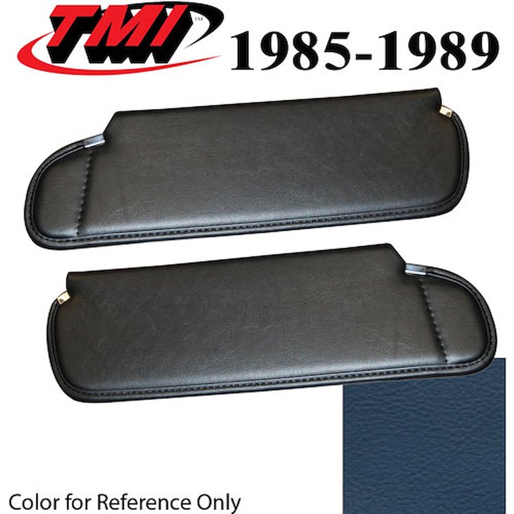 21-74203-968 REGATTA BLUE 1985-89 - 1983-86 CONVT. MUSTANG SUNVISORS WITHOUT MIRROR SEAT VINYL