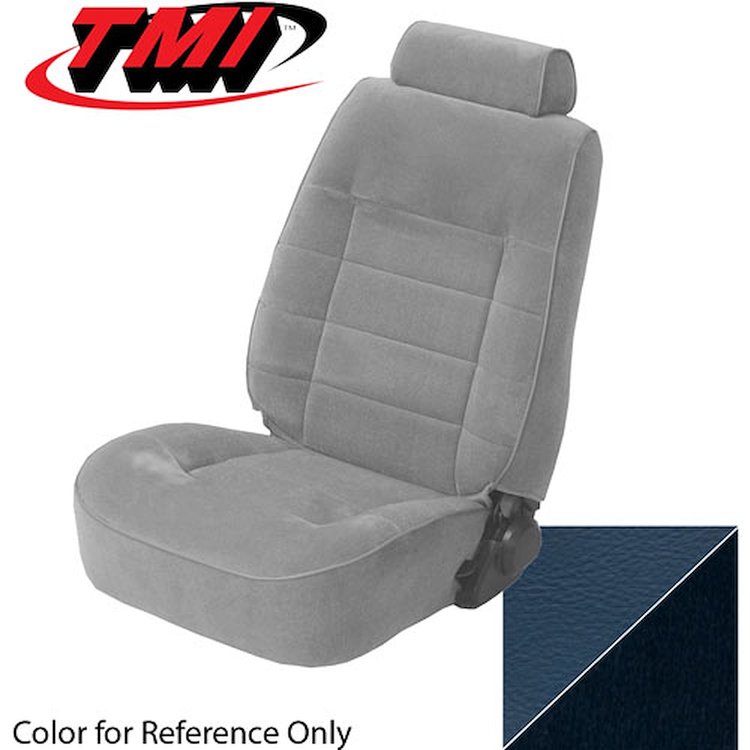 43-73205-968-58 REGATTA BLUE 1985-89 FB - 1985 MUSTANG LX STANDARD LOW BACK BUCKET SEATS ONLY CLOTH & VINYL SIDES