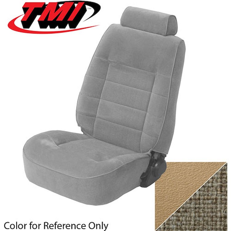 43-73223-954-74 DESERT TAN 1984 FH - 1983-84 MUSTANG COUPE STANDARD LOW BACK BUCKETS SEATS CLOTH W/ VINYL TRIM