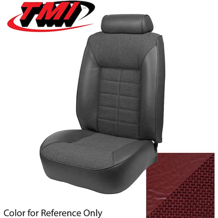 43-73301-971-79 MEDIUM RED 1981-83 DD - 1981-82 MUSTANG STANDARD LOW BACK BUCKETS ONLY CLOTH & VINYL