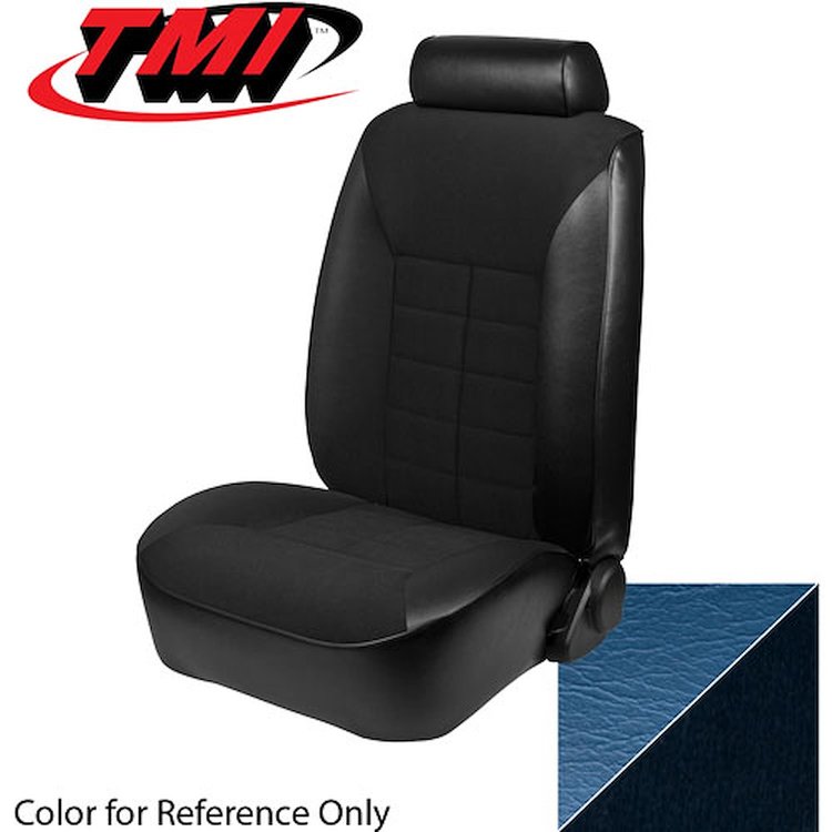43-73382-975-978-58 WEDGEWOOD BLUE 1979-80 DB - 1982 MUSTANG GL COUPE STANDARD LOW BACK BUCKET CLOTH & VINYL