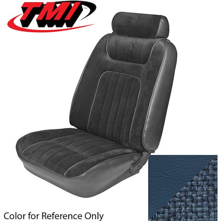 43-73509-968-73 BLUE 1979-80 DB/PB - 1979-80 MUSTANG STANDARD LOW BACK BUCKETS ONLY TWEED &VINYL