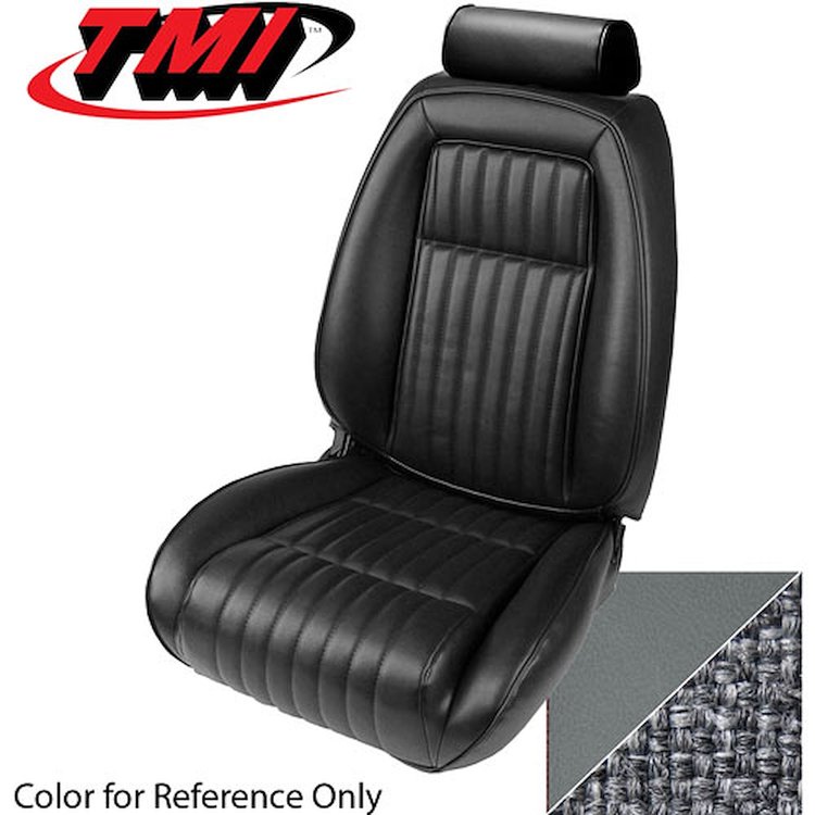 43-74626-6687-71 OPAL GRAY 1993 C6 - 1992-93 MUSTANG CONVERTIBLE GT & LX SEAT UPHOLSTERY WITHOUT PULL-OUT KNEE BOLSTERS CLOTH