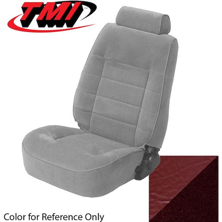 43-75323-971-59 MEDIUM RED 1981-83 FD - 1983 MUSTANG GLX/GT HATCHBACK STANDARD LOW BACK BUCKET CLOTH FACE W/ VINYL SIDES