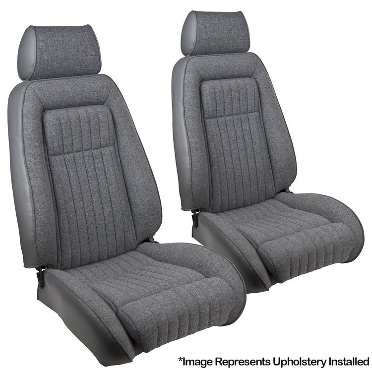 43-75628-953-71 MEDIUM GRAY 1987-89 PG - 1987-89 MUSTANG GT/LX HATCHBACK SPORT SEAT W/ PULL-OUT KNEE
