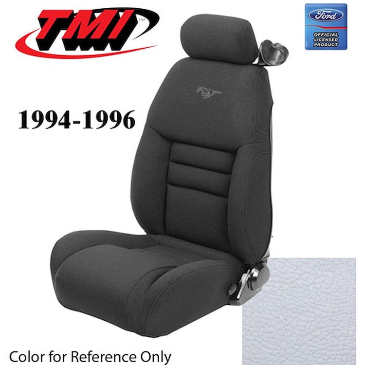 43-77324-965-PONY 1994-96 MUSTANG GT CONVERTIBLE FULL SET OXFROD WHITE VINYL UPHOLSTERY FRONT & REAR