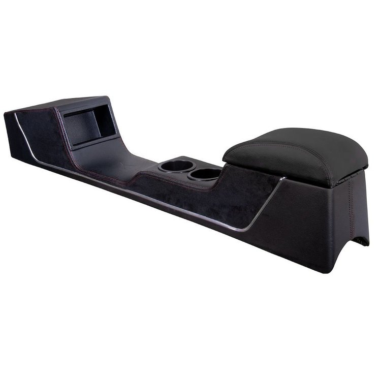 25-7087-6525-99-BKS 1967-68 MUSTANG CPE/FSTBK SPORT R FULL LENGTH CONSOLE 2-TONE WITH CHROME