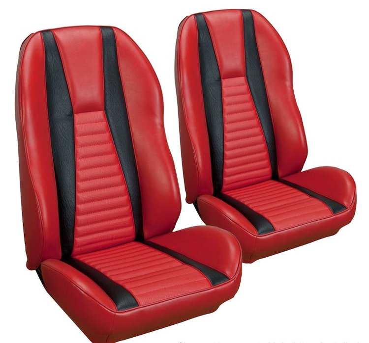 Mach 1 Hi-Back Bucket Seat Upholstery 1973-1981 Ford Mustang Mach 1 Coupe, Convertible, Sunroof OE #: 43-70021-4063-809-00