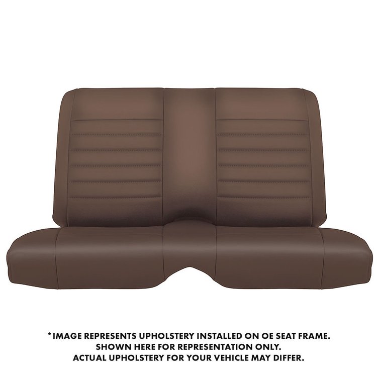 46-82803-511-BRS Rear Seat Upholstery Cruiser Collection 1970-1972 Chevy Chevelle Hardtop [Saddle Brown Yinyl w/Brown Stitch]