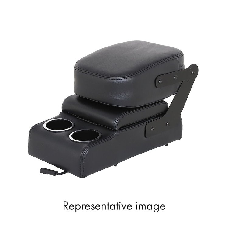 47-9800-2295-WS Buddy Seat Console [Sport Pattern Universal [Black Madrid Vinyl w/White Stitch]