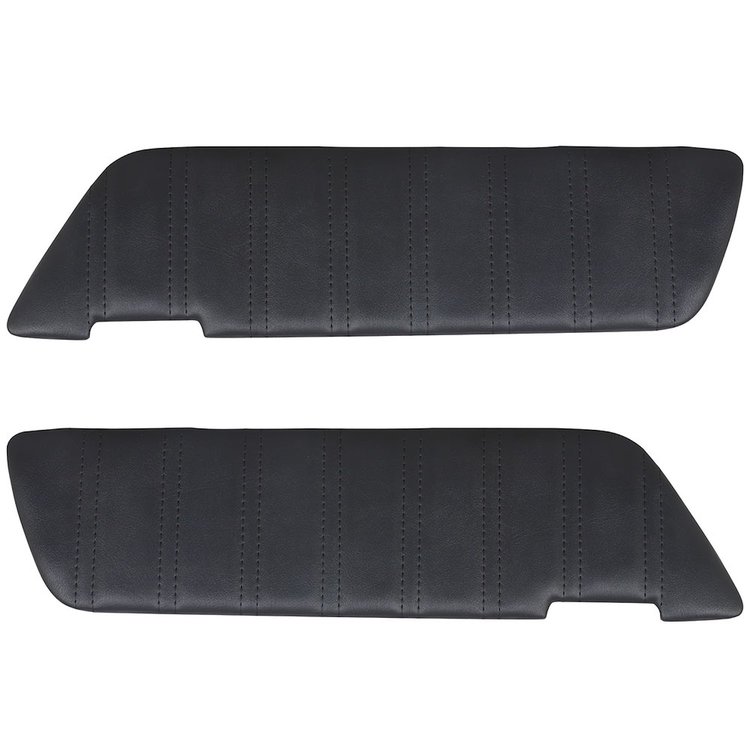 11-70101-3722 Front Molded Door Panel Inserts, Sport Pattern 1969-1970 Ford Mustang, Black Corinthian Vinyl