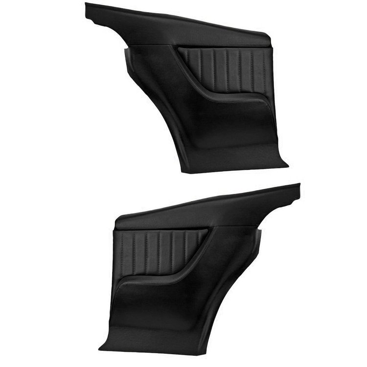 11-80094-2295 Rear Molded Quarter Panels, Sport Pattern 1968 Chevy Camaro Coupe, Black Madrid Vinyl