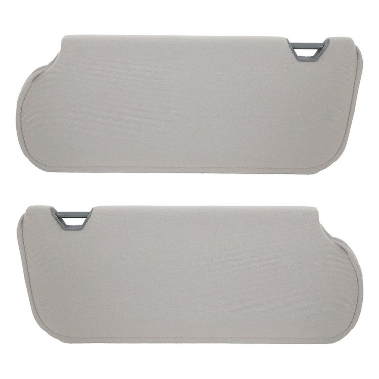 21-73205-1808 Sun Visors W/Out Mirror 1985-1993 Ford Mustang, Lt. Gray Foam Back Cloth