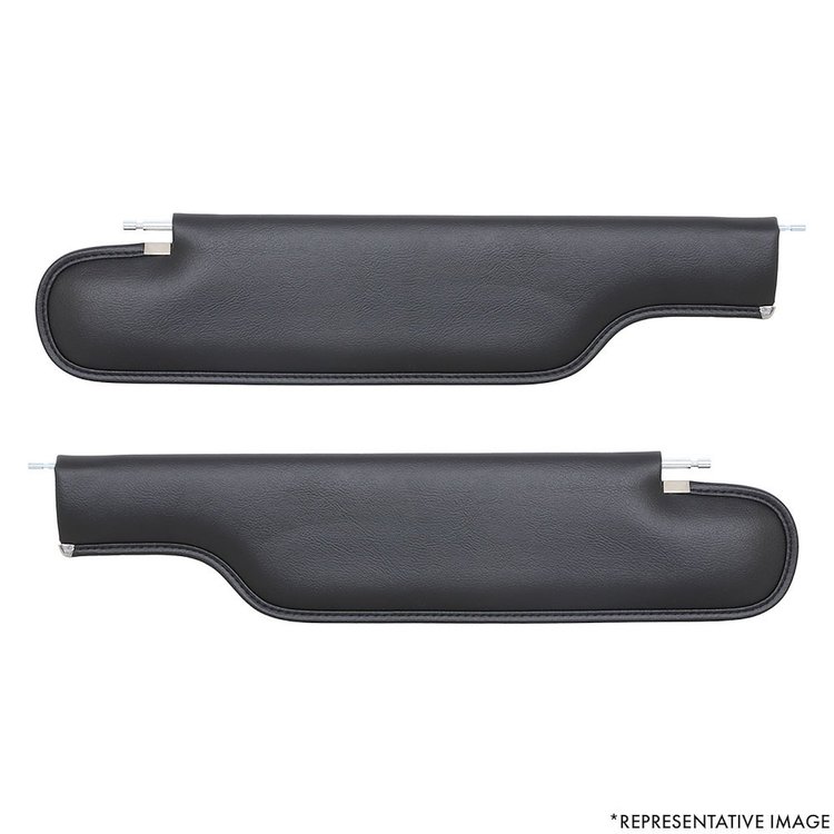 21-80404-2295 Sun Visors  1974-1981 Chevy Camaro Coupe, Black Madrid Vinyl