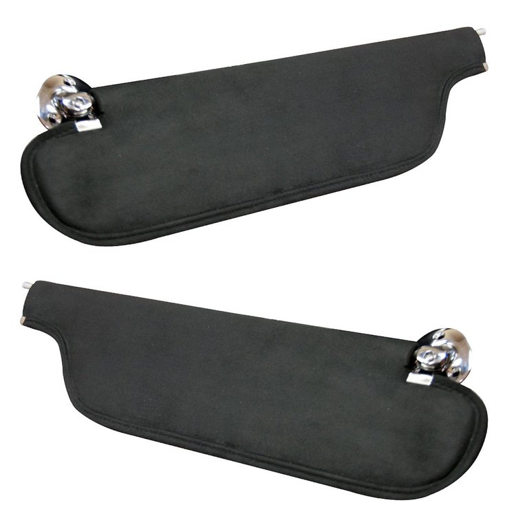 21-80407-6525 Sun Visors  1967 Chevy/Pontiac Camaro/Firebird, Charcoal Black Verona Vinyl