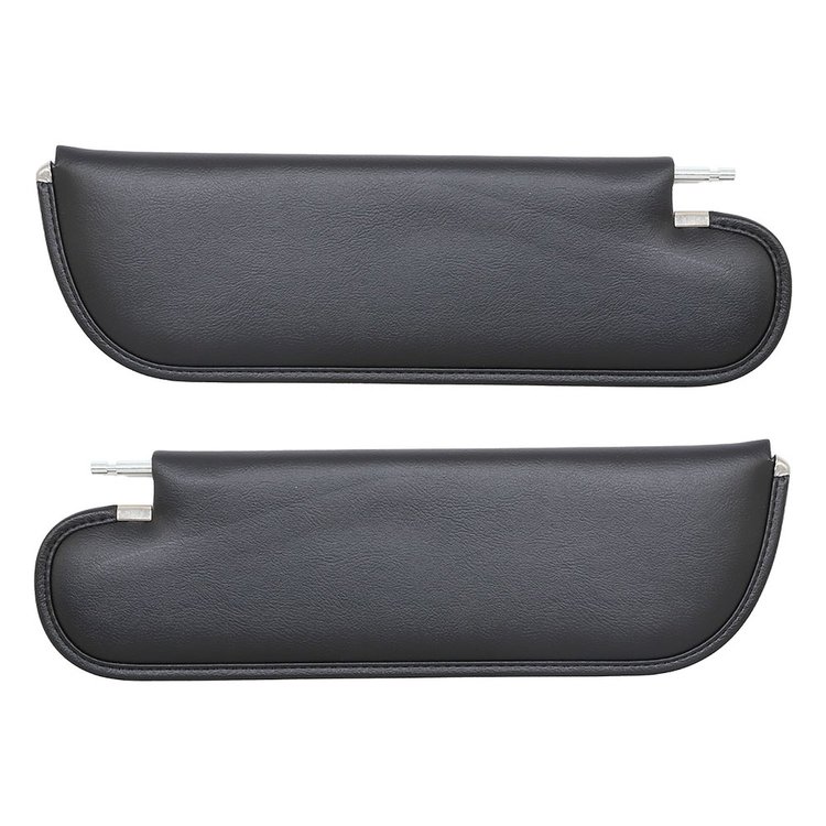 21-82401-2295 Sun Visors  1971-1972 Chevy Chevelle Coupe, Black Madrid Vinyl