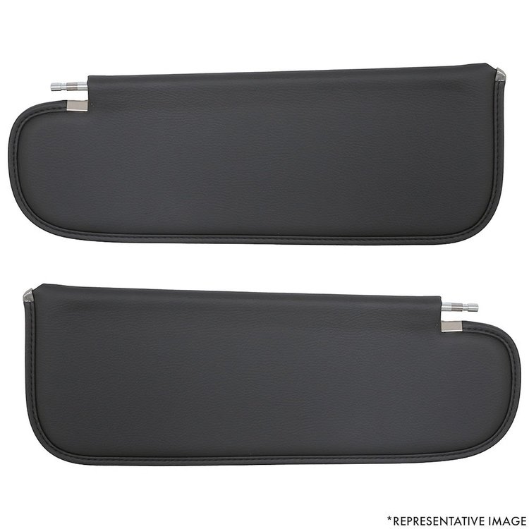 21-84402-2295 Sun Visors 1962-1965 Chevy Nova Coupe, Black Madrid Vinyl