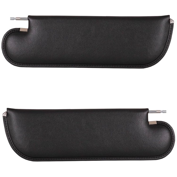 21-84408-2295 Sun Visors 1968-1972 Chevy Nova Coupe, Black Madrid Vinyl