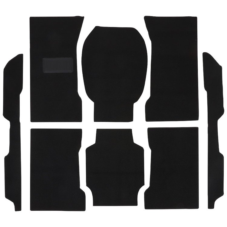 34-F70065-301 Premium Carpet Kit,  1965-1968 Ford Mustang, Black Loop Carpet