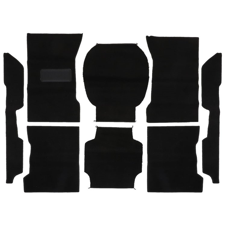 34-F70065-801 Premium Carpet Kit, 1965-1968 Ford Mustang, Black Cut Pile Carpet
