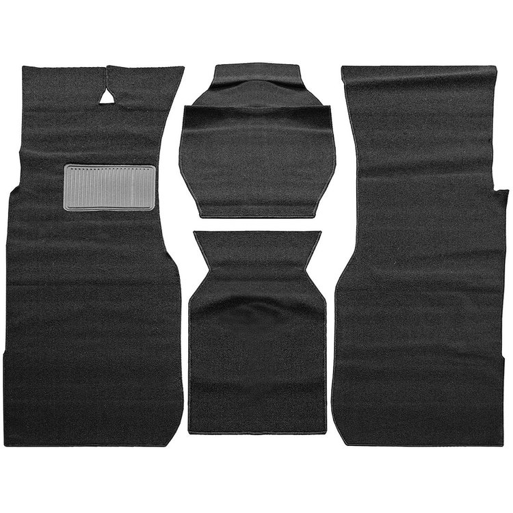 34-F83510-301 Premium Carpet Kit, 1955-1957 Chevy Bel Air Sedan, Black Loop Carpet