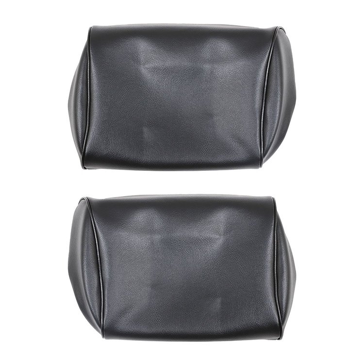 43-82708-2295 Bench Headrest Cover 1968-1970 Chevy Chevelle Coupe, Black Madrid Vinyl