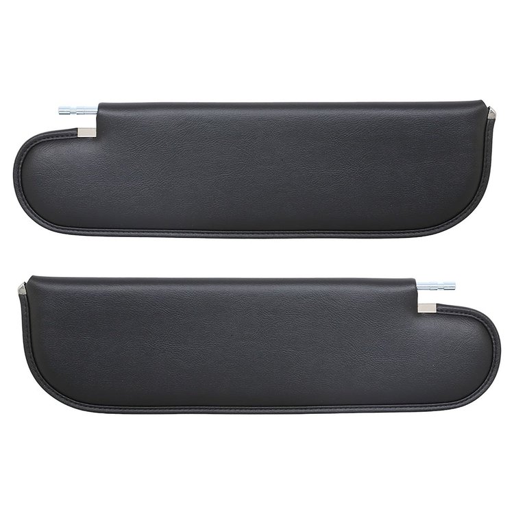 21-83500-2295 Sun Visors 1955-1957 Chevy Bel Air Hardtop, Black Madrid Vinyl