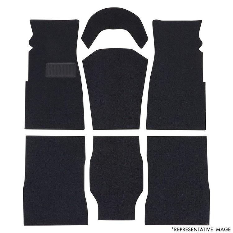 34-F80067-501-C Premium Carpet Kit, 1967-1969 Chevy Camaro Coupe, Black Raylon Loop Carpet