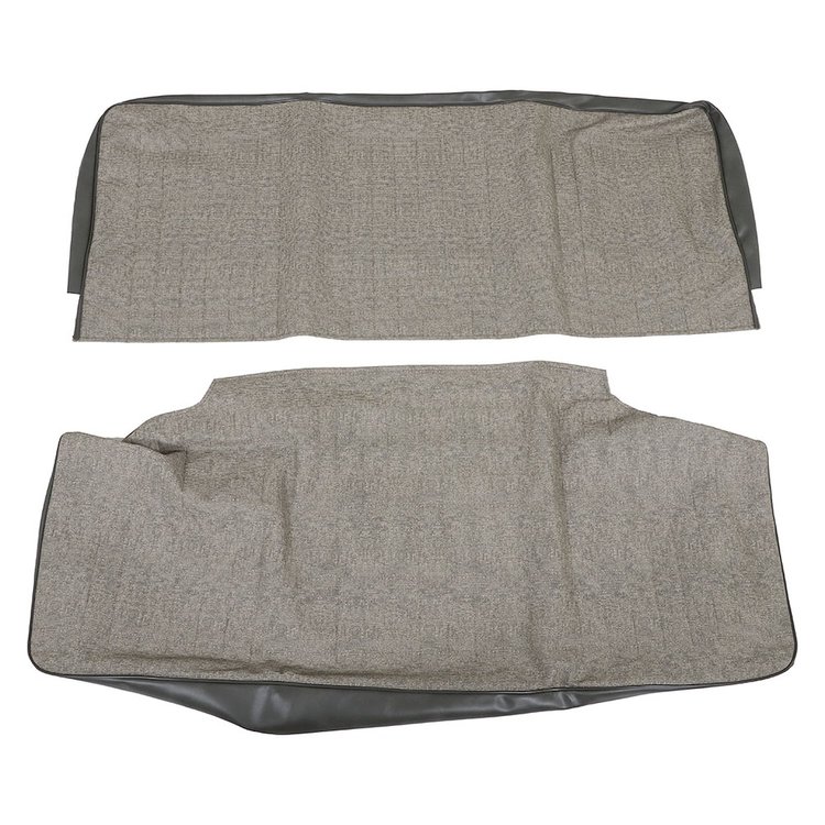 43-2121-328-334 Rear Seat Upholstery, OE Pattern 1950-1967 Volkswagen Bus, Dk. Gray Vintage Vinyl, Gray Vintage Mesh Vinyl