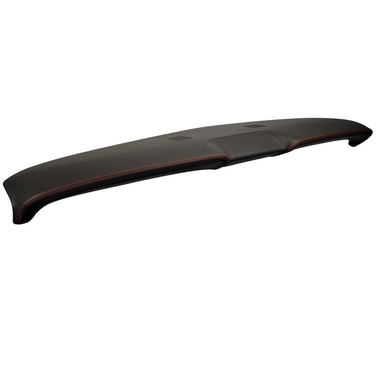 26-71002-6525-RS Dash Pad Sport Pattern 1967-1972 Ford Truck, Charcoal Black Verona Vinyl W/Red Stitch