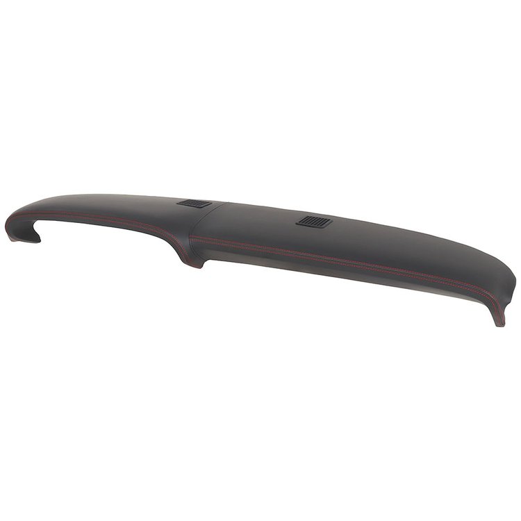 26-71003-6525-RS Dash Pad Sport Pattern 1961-1966 Ford Truck, Charcoal Black Verona Vinyl W/Red Stitch