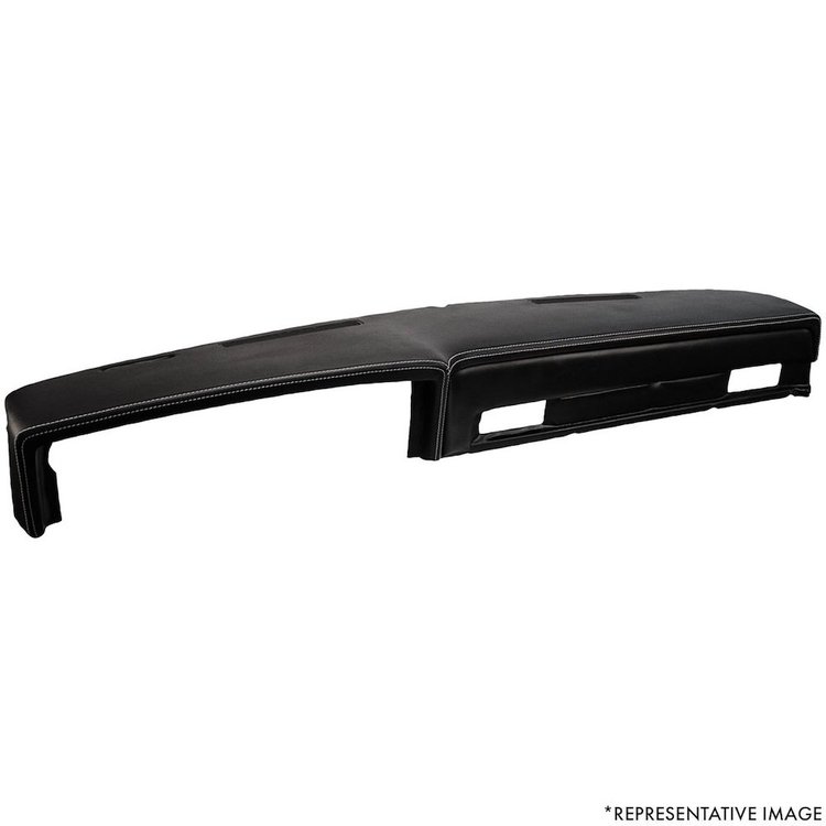 26-83013-6525-BS Dash Pad Sport Pattern 1981-1987 Chevy/GMC Truck/Blazer/Jimmy, Charcoal Black Verona Vinyl W/Blue Stitch