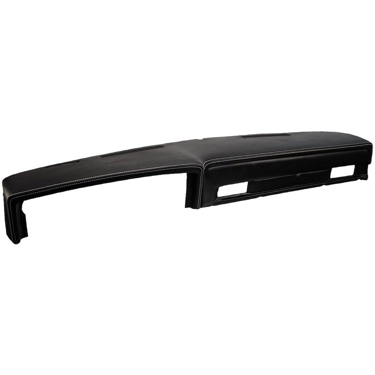 26-83013-6525-WS Dash Pad Sport Pattern 1981-1987 Chevy/GMC Truck/Blazer/Jimmy, Charcoal Black Verona Vinyl W/White Stitch