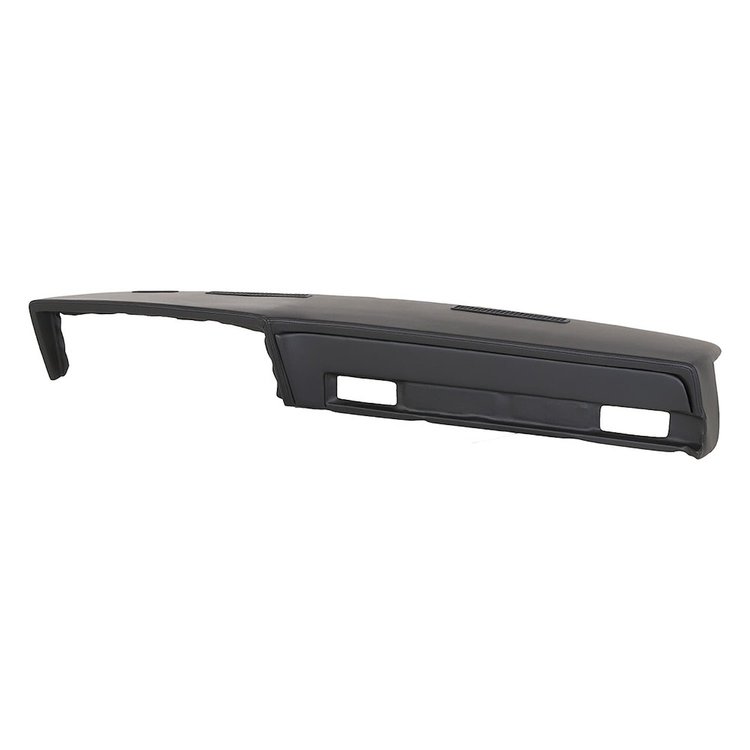26-83013-6525-BKS Dash Pad Sport Pattern 1981-1987 Chevy C/K Truck/Blazer, Black Verona Vinyl W/Black Stitch