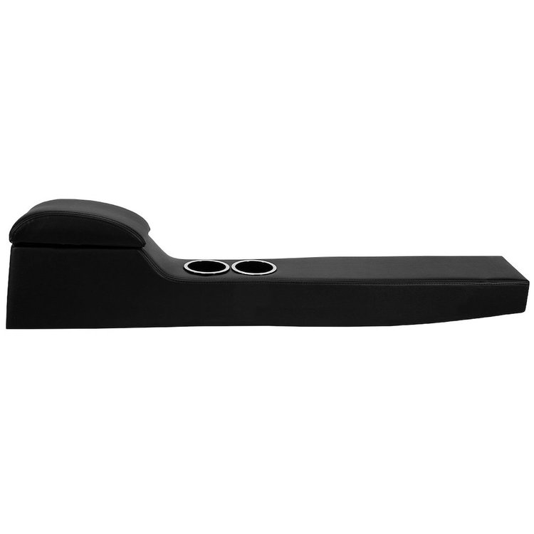 25-84100-2295-BKS Full Length Console, Sport Pattern  1968-1972 Chevy Nova, Black Madrid Vinyl W/Black Stitch