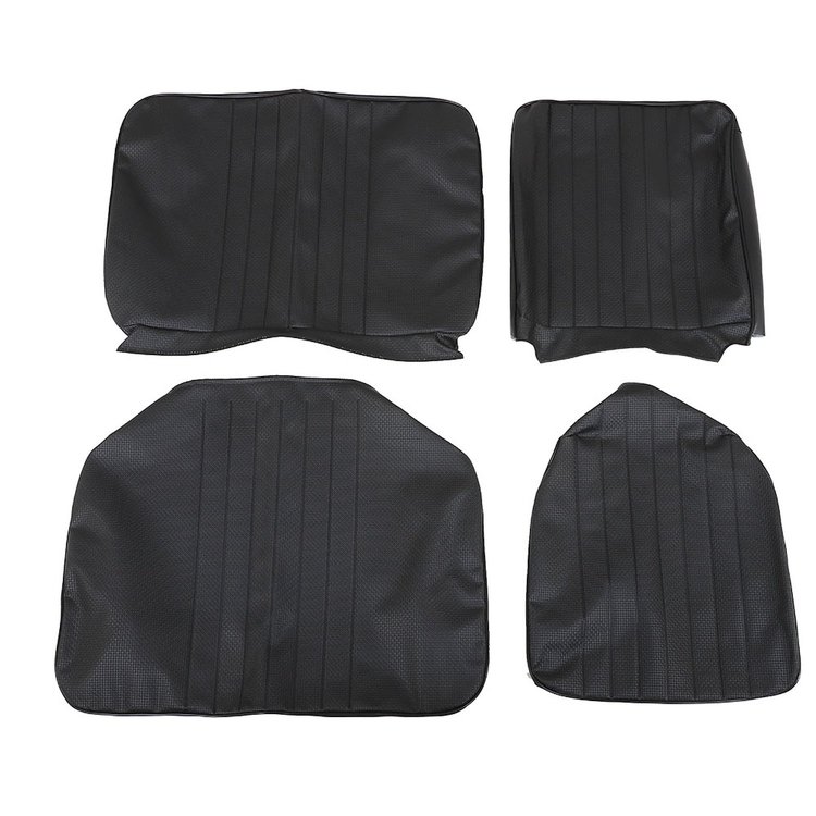 43-2111-01 Front Bench Upholstery, OE Pattern 1962-1967 Volkswagen Bus, Black Basketweave Vinyl