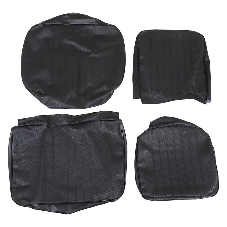 43-2113-01 Front Bench Upholstery, OE Pattern  1968-1973 Volkswagen Bus, Black Basketweave Vinyl