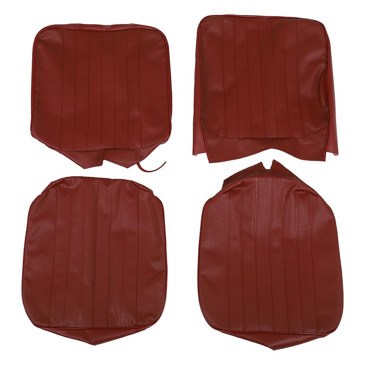 43-2114-07 Front Upholstery, OE Pattern 1968-1973 Volkswagen Bus, Red Basketweave Vinyl