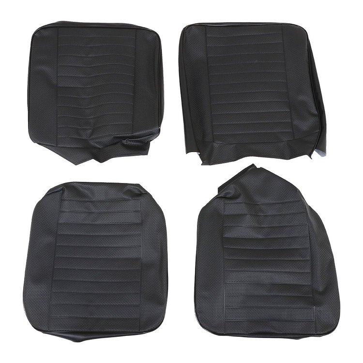 43-2115-01 Front Upholstery, OE Pattern  1968-1976 Volkswagen Bus, Black Basketweave Vinyl