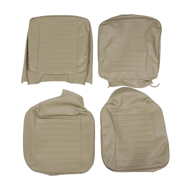 43-2115-04 Front Upholstery, OE Pattern  1968-1976 Volkswagen Bus, Beige Basketweave Vinyl