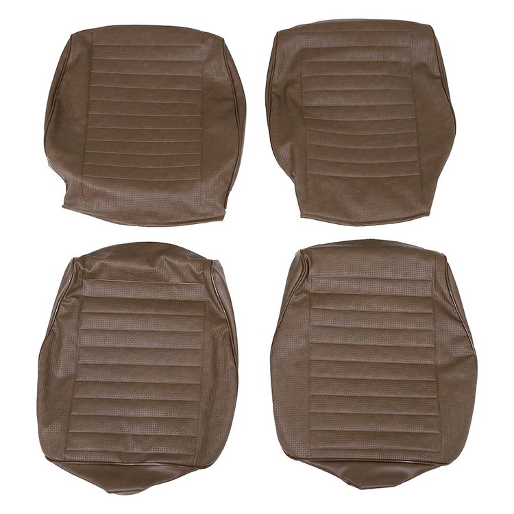 43-2116-02 Front Upholstery, OE Pattern 1977-1979 Volkswagen Bus, Brown Basketweave Vinyl