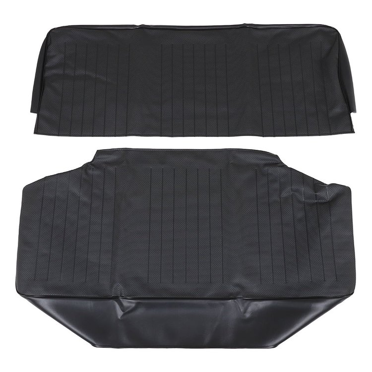43-2122-01 Rear Upholstery, OE Pattern  1968-1973 Volkswagen Bus, Black Basketweave Vinyl