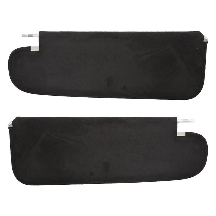 21-84406-99 Sun Visors 1966-1967 Chevy Nova Coupe, Black Unisuede