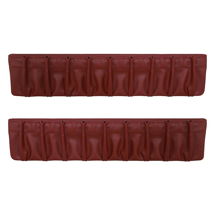 10-7303-3116 Door Panel Map Pockets 1983-1986 Ford Mustang, Dk. Red Sierra Vinyl