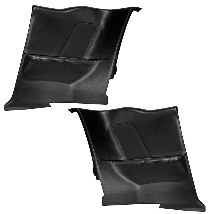 11-70015-958 Rear Molded Quarter Panels,  OE Sport Pattern  1964-1968 Ford Mustang, Black Sierra Vinyl